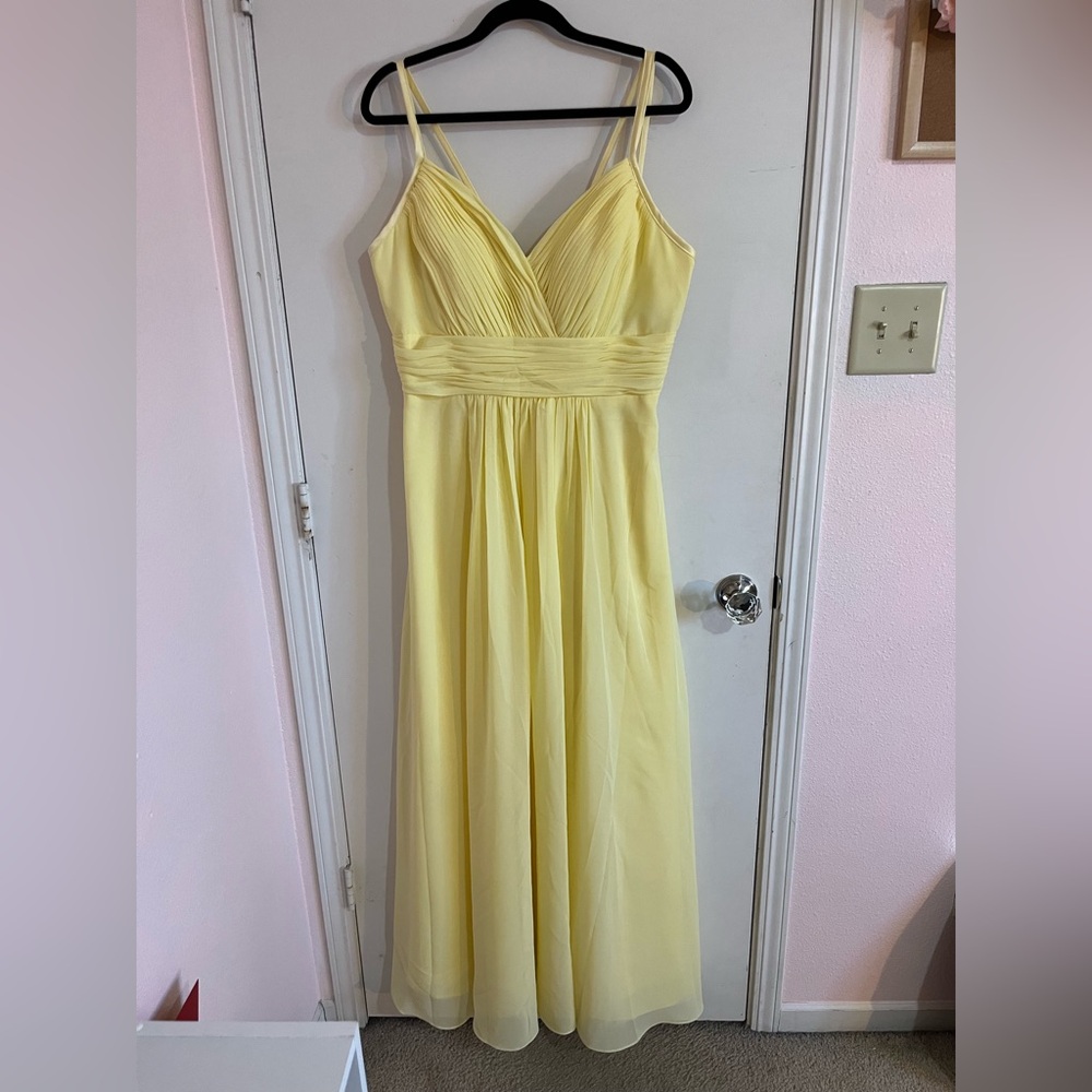 Prom/Bridesmaid floor length yellow dress NWT